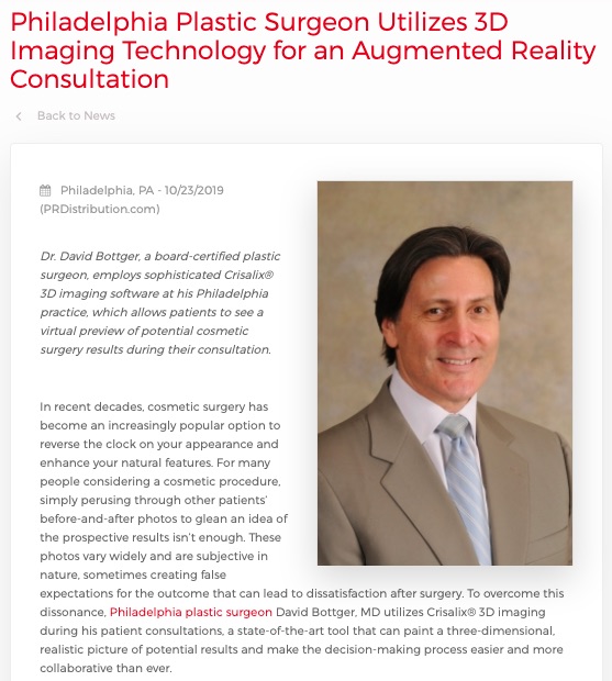 Philadelphia Plastic Surgeon Employs 3D Imaging for Consultations