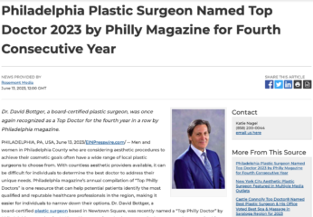 Philadelphia Plastic Surgeon Honored as Top Doctor for Four Years Running